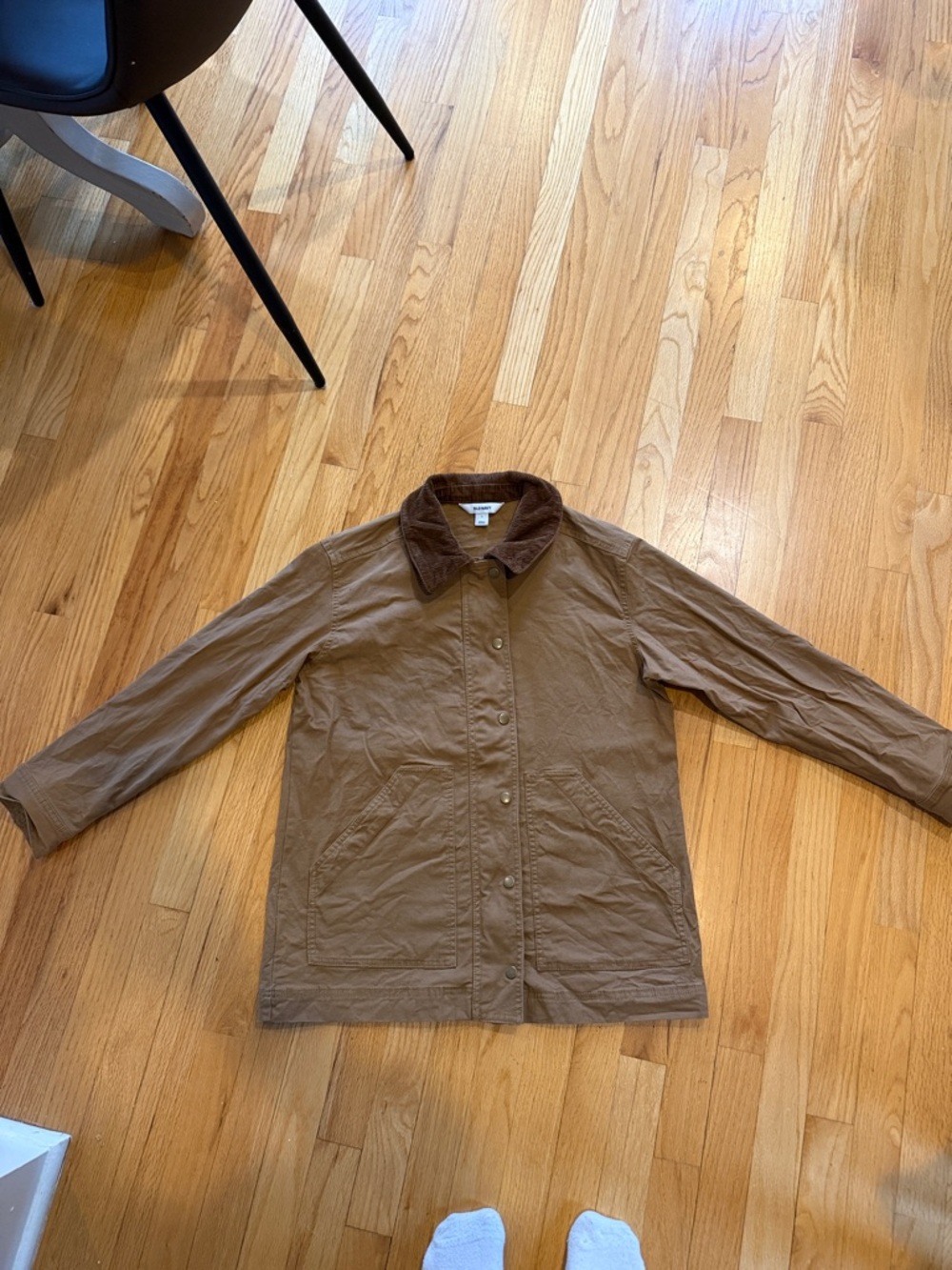Old Navy canvas Brown barn Utility Jacket with Corduroy Collar